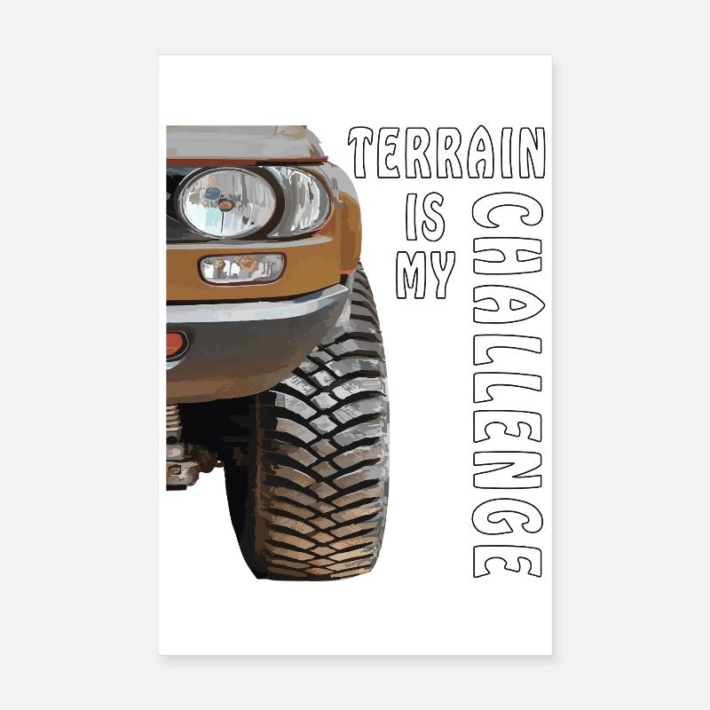AUTO TERRAIN IS MY CHALLENGE Poster 20x30 cm
