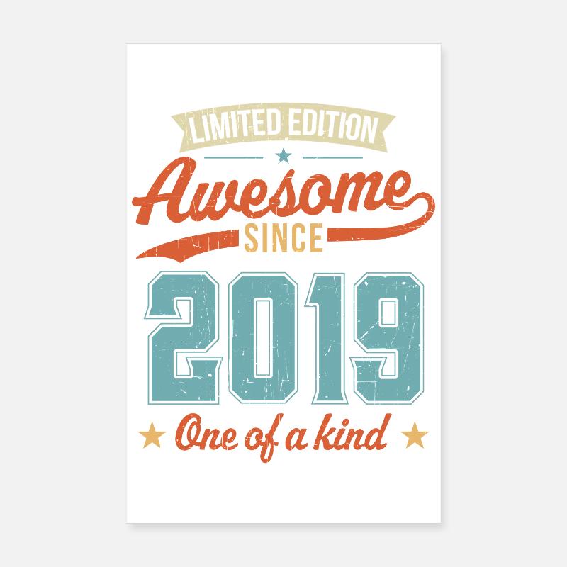 Awesome Since 2019 Poster 8" x 12" (20x30 cm)