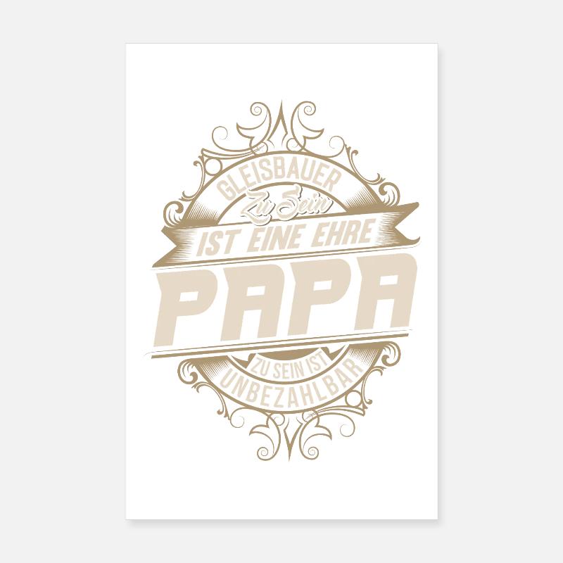 Papa constructeur de pistes Poster 20 x 30 cm