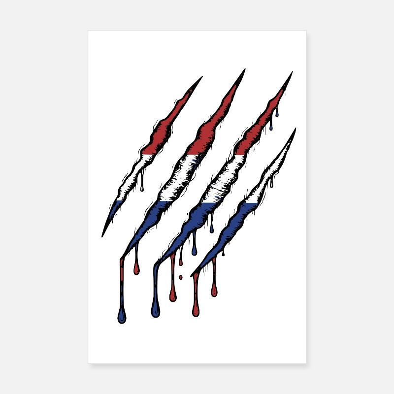 Pays-Bas Griffe Hollande Oranje Marques de Griffure Poster 20 x 30 cm