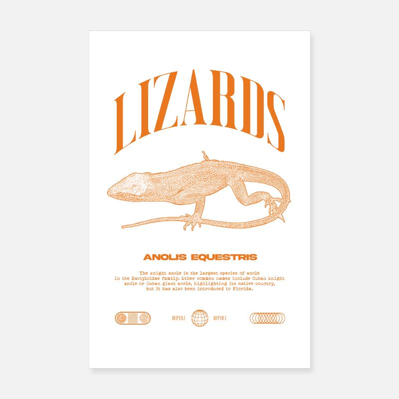 Kubanischer Ritter Anole Reptilienhalter Eidechse Poster 20x30 cm
