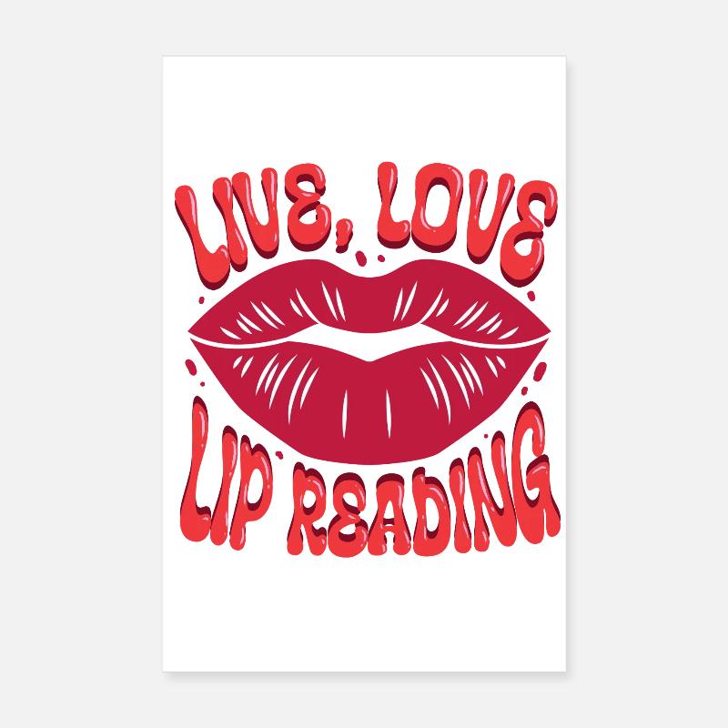Sourd, sourd, déficience auditive, lecture labiale Poster 20 x 30 cm