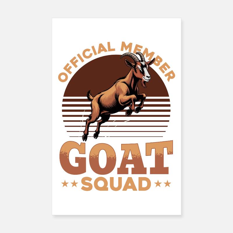 Drôle d’animal de la ferme chèvre Poster 20 x 30 cm