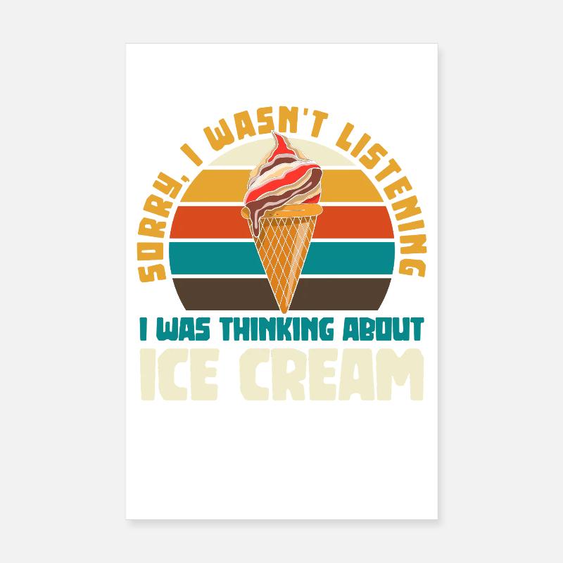 Retro Eiscreme Humor Kreis Poster 20x30 cm