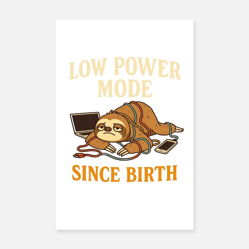 Faultier Humor Poster 20x30 cm