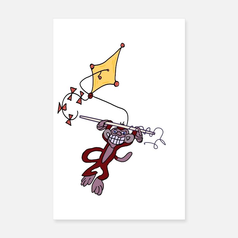 Adventure Monkey Poster 8" x 12" (20x30 cm)
