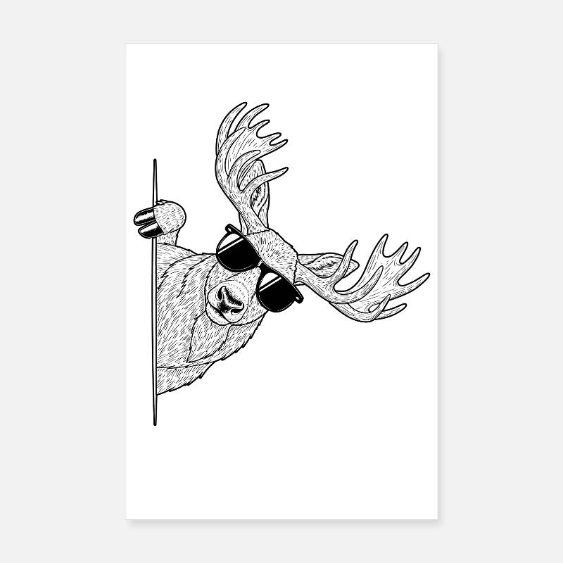 Mousses avec lunettes de soleil Poster 20 x 30 cm