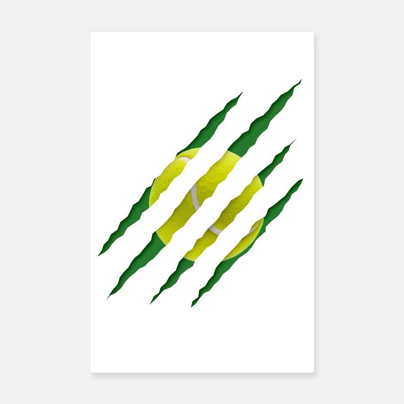 Balle de tennis Scratch Pattern Poster 20 x 30 cm