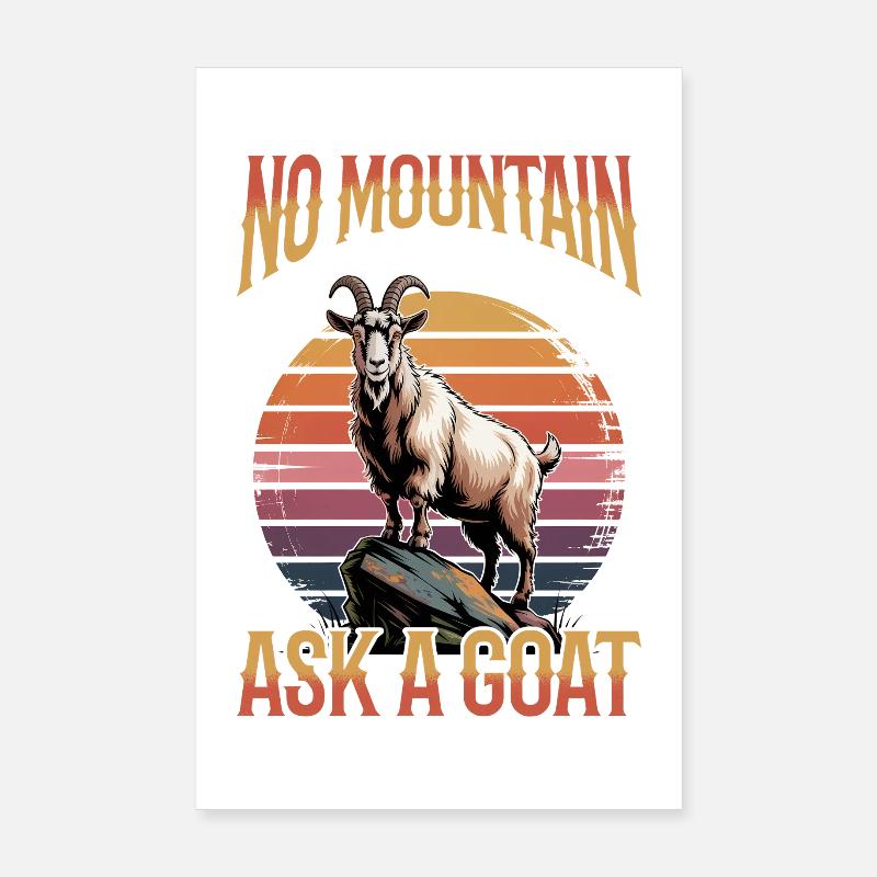 Drôle d’animal de la ferme chèvre Poster 20 x 30 cm