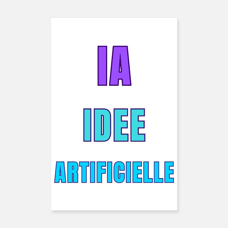 AI Artificial Idea Poster 8" x 12" (20x30 cm)
