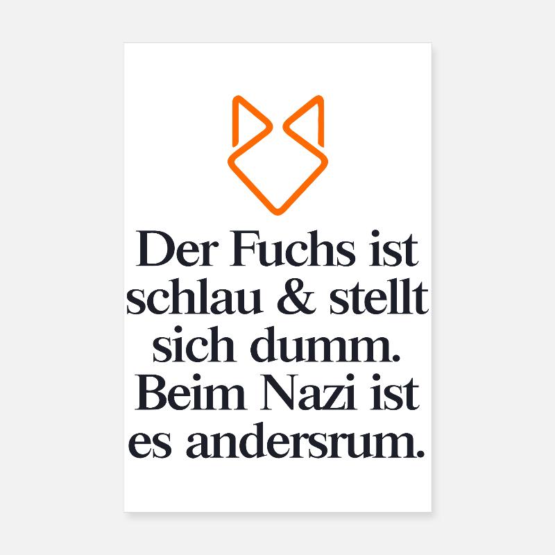 STATEMENT GEGEN RECHTS Poster 20x30 cm