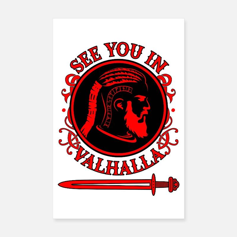 Rendez-vous au Valhalla Warrior Poster 20 x 30 cm
