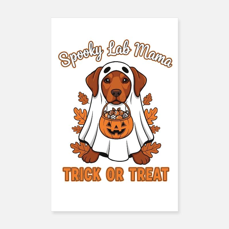 Spooky Lab Mama Halloween Poster 20x30 cm