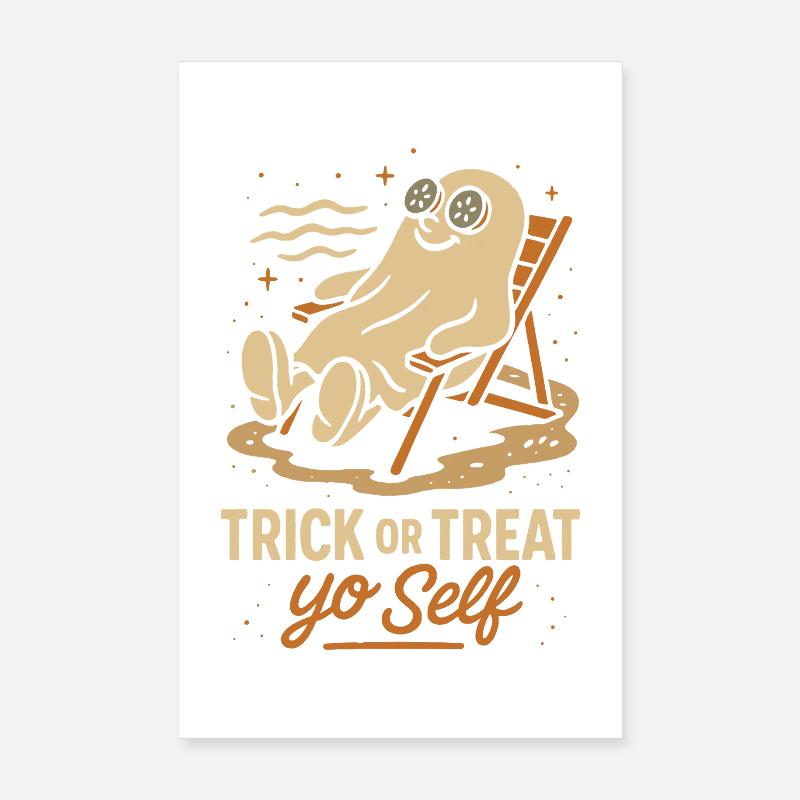 Süßes Oder Saures Yo Self Lazy Kostüm Lustiger Spruch Poster 20x30 cm