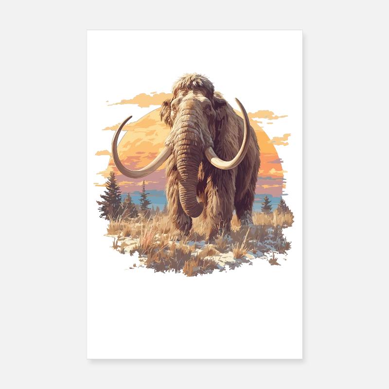 Mammoths Mammoth Poster 8" x 12" (20x30 cm)