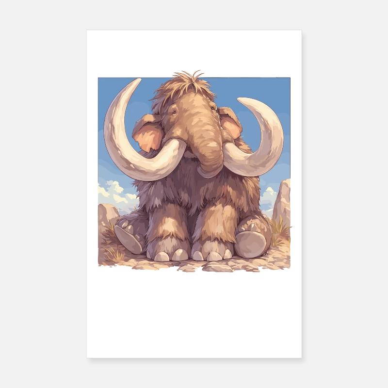 Mammoths Mammoth Poster 8" x 12" (20x30 cm)