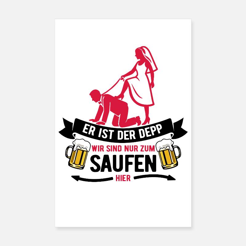 C’est lui l’idiot - JGA Team Bräutigam Poster 20 x 30 cm