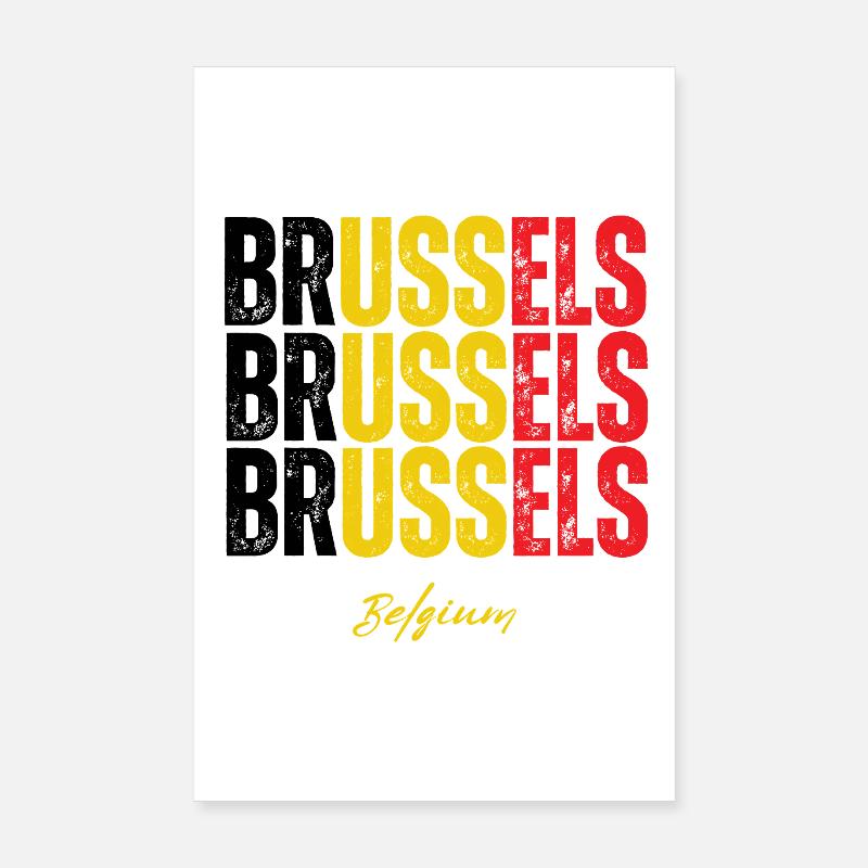 Brüssel Belgien, Erinnerung an Brüssel Poster 20x30 cm