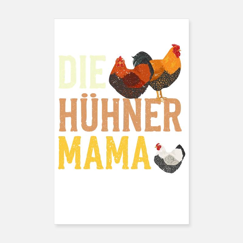 Die Hühner Mama Muttertag Mutterschaft Mama Poster 20x30 cm