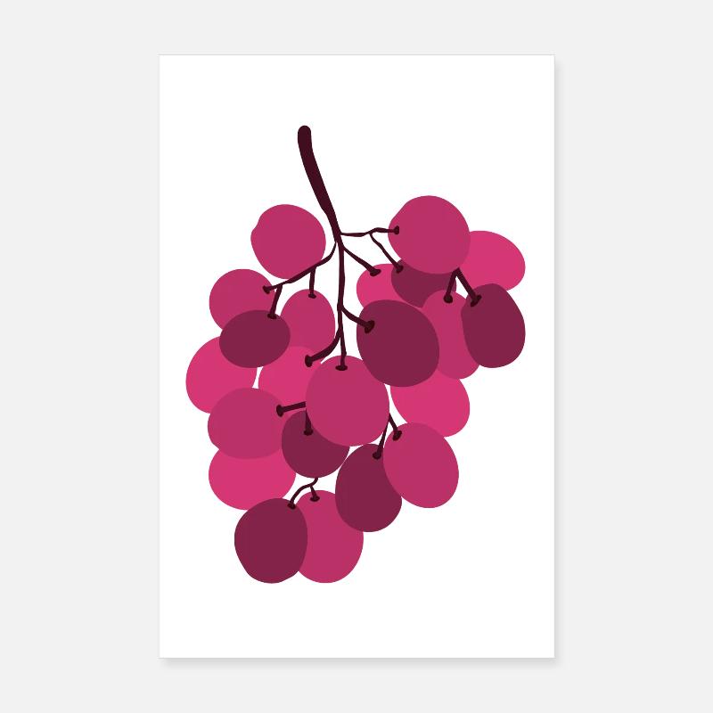 Lebendige rosa Trauben Traube Poster 20x30 cm