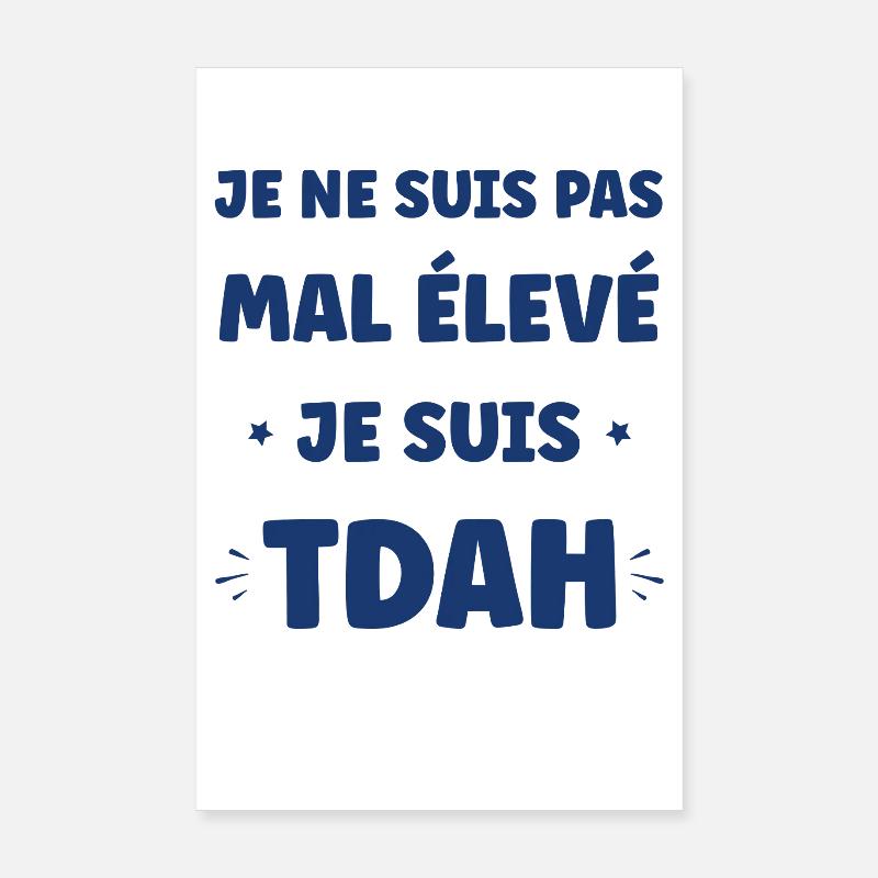 ADHD slogan not bad Poster 8" x 12" (20x30 cm)