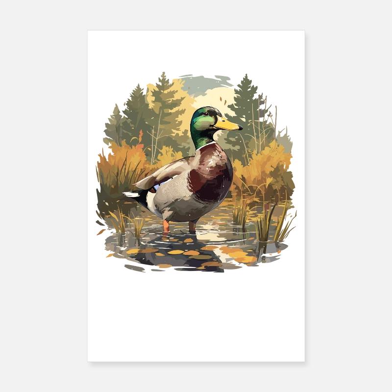 Ducks Duck Poster 8" x 12" (20x30 cm)