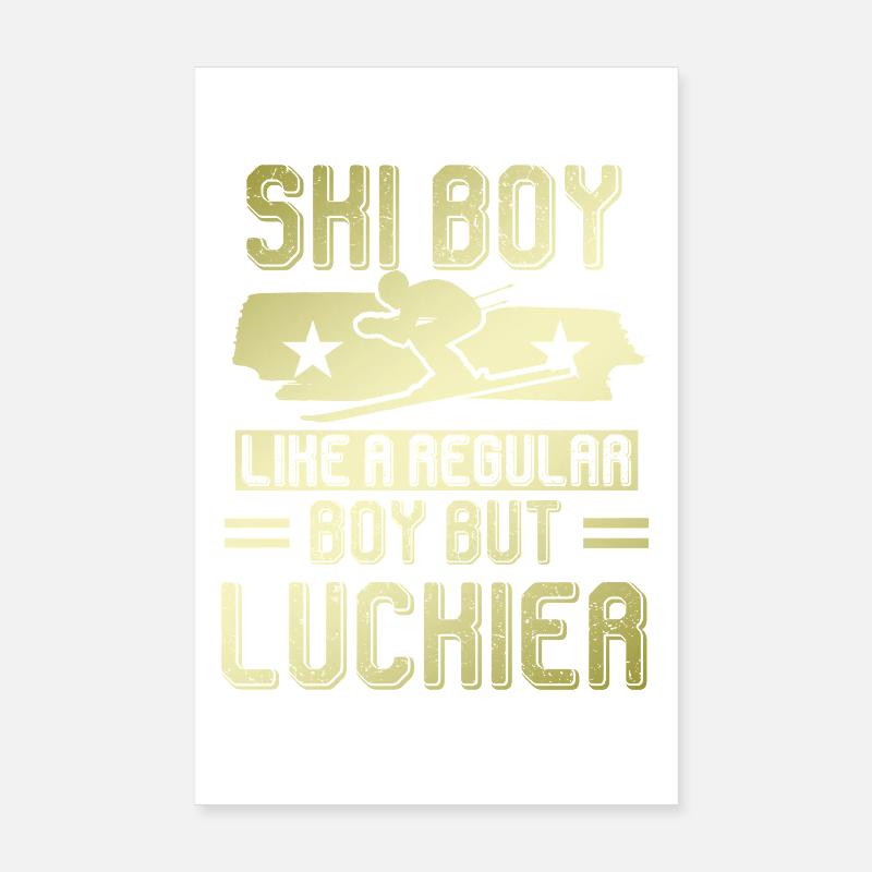 ski junge Poster 20x30 cm