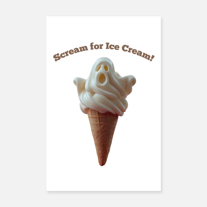Scream for IceCream Ghost Poster 8" x 12" (20x30 cm)