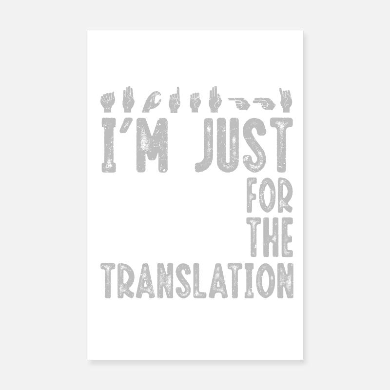 ASL Sign Language Interpreter Poster 8" x 12" (20x30 cm)