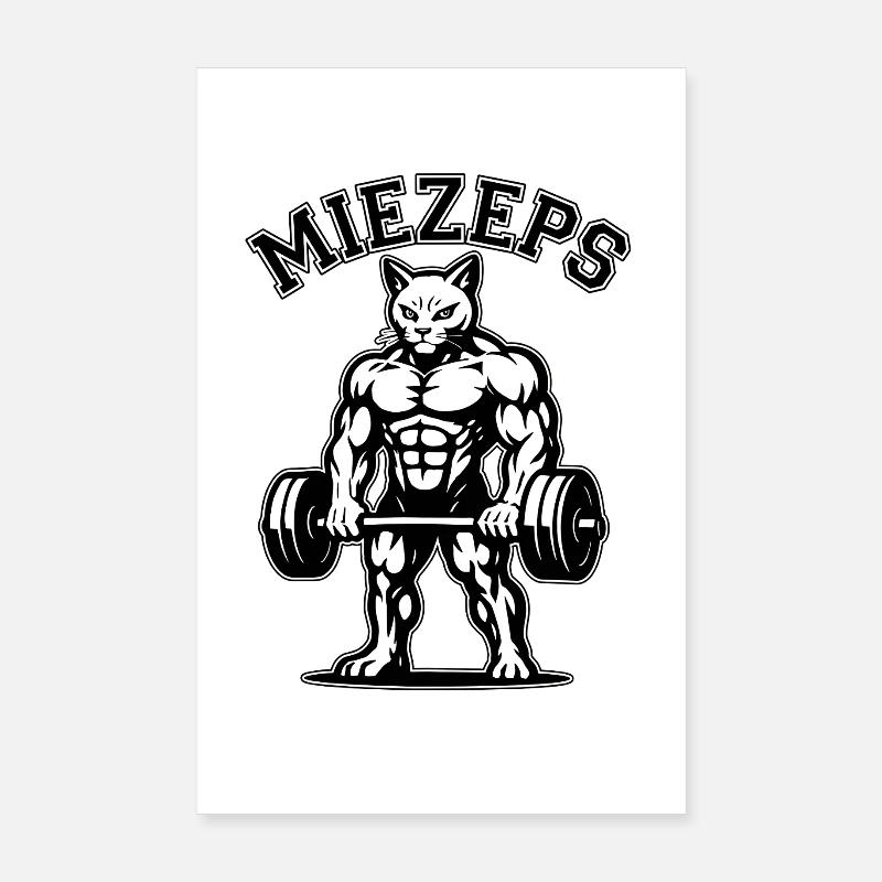 Kitty - Sore Muscles - Cat - Saying Poster 8" x 12" (20x30 cm)
