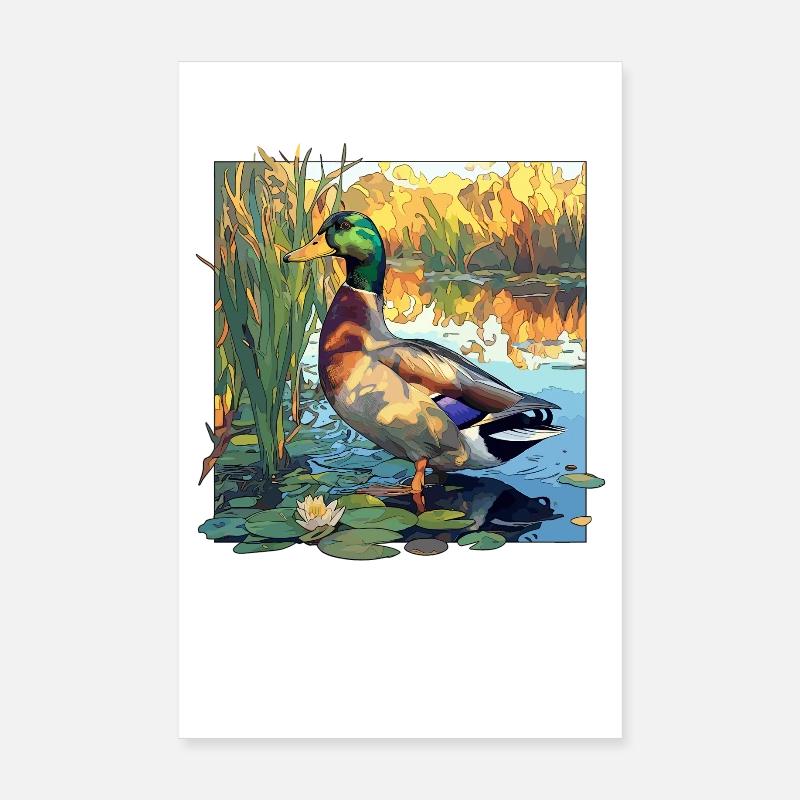 Ducks Duck Poster 8" x 12" (20x30 cm)