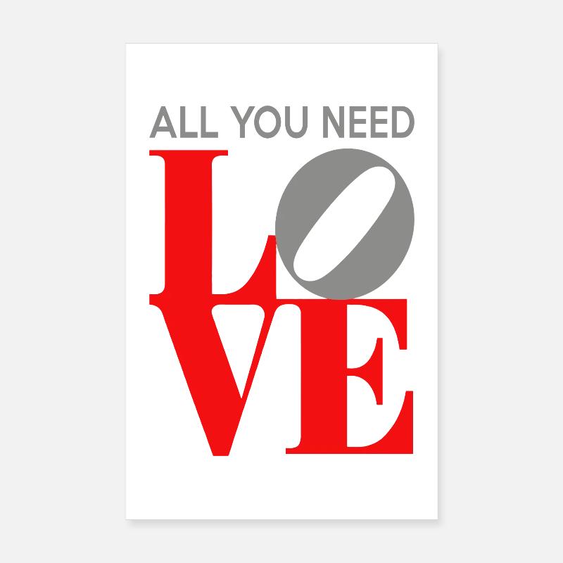 Tout ce dont vous avez besoin, c’est d’aimer le Pop Art Poster 20 x 30 cm