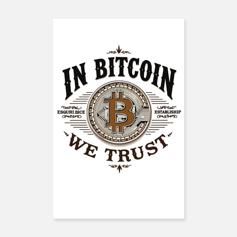 Dans Bitcoin We Trust – Crypto Vintage Btc Poster 20 x 30 cm