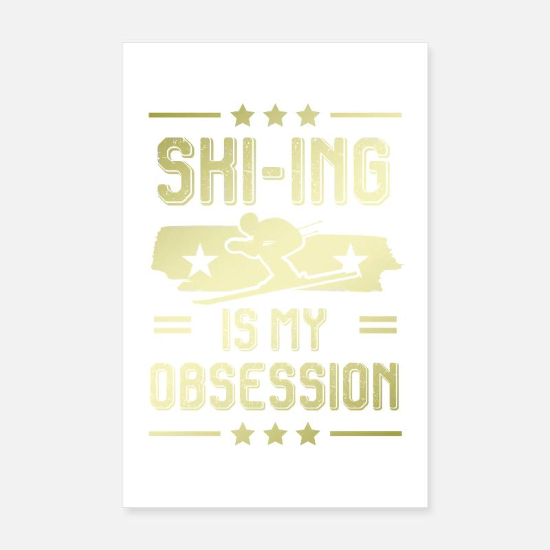 Ski Skiing Poster 20 x 30 cm