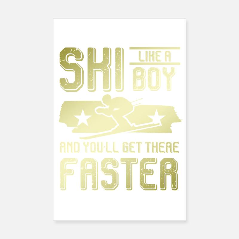 ski junge Poster 20x30 cm