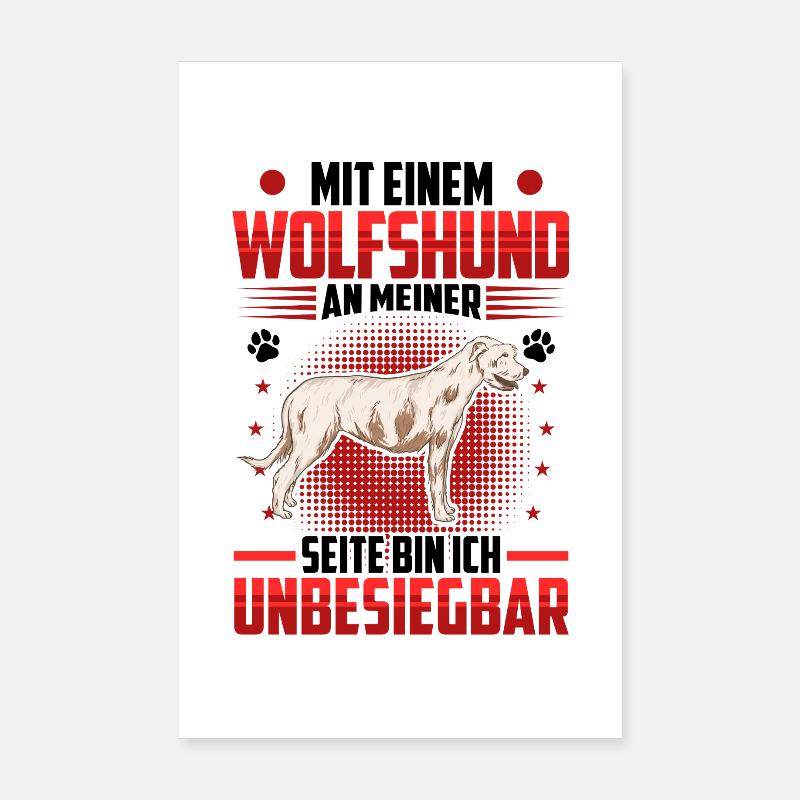 Irish Wolfhound est imbattable Poster 20 x 30 cm