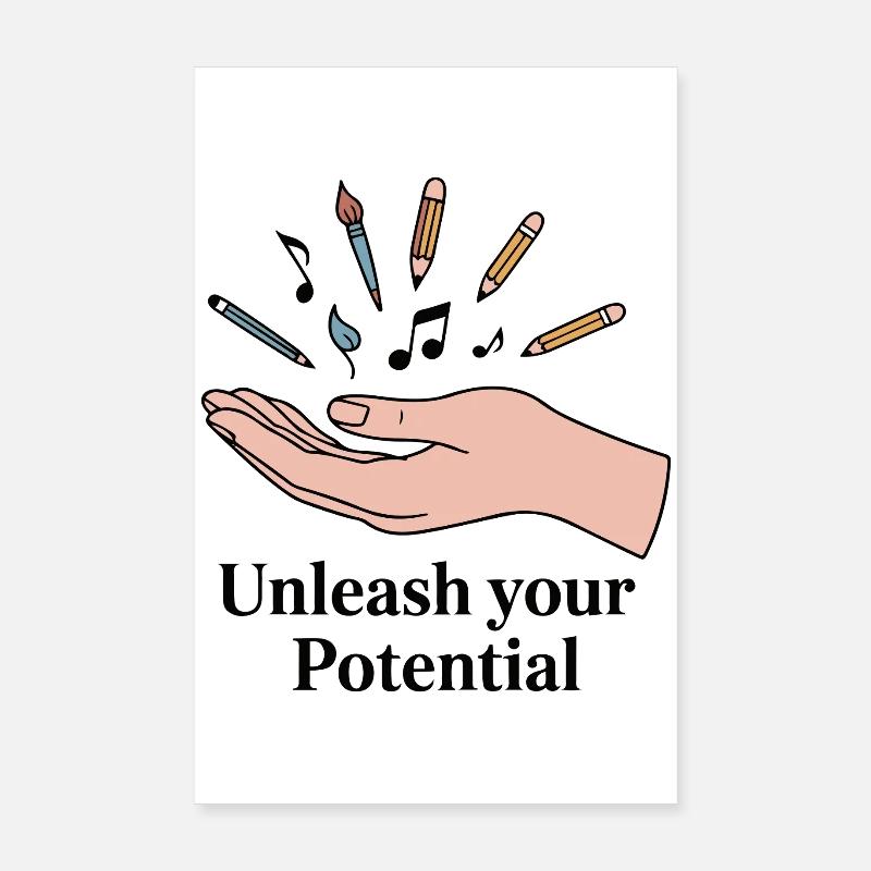 Unleash Your Creative Potential Poster 8" x 12" (20x30 cm)
