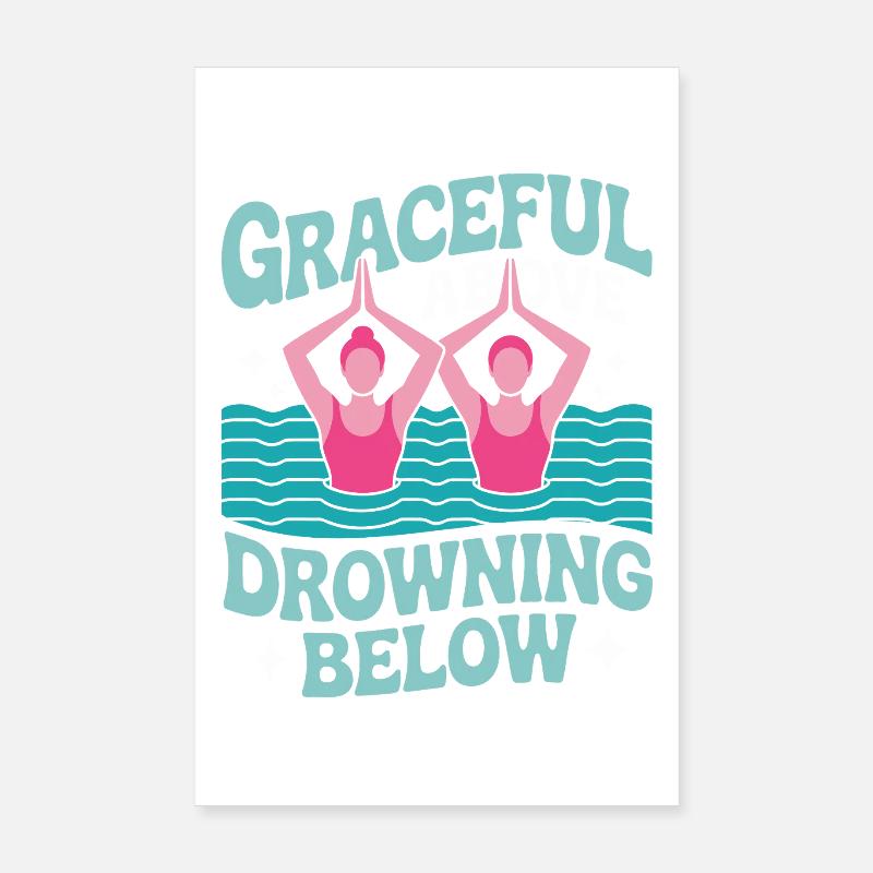 Synchronschwimmen Kunstschwimmen Wassersport Poster 20x30 cm