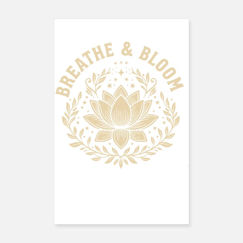 Floraison et croissance de la fleur de lotus conception botanique Poster 20 x 30 cm