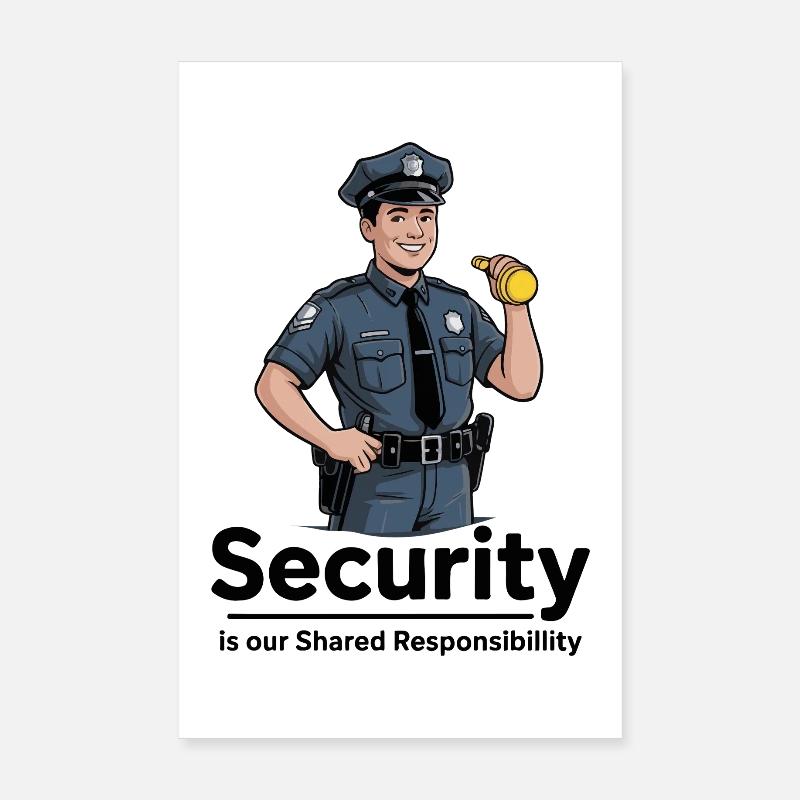 Security Officer Spotlight Graphic Poster 8" x 12" (20x30 cm)