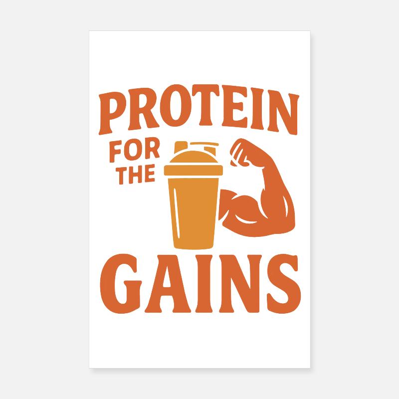 Protéines pour la musculation Poster 20 x 30 cm