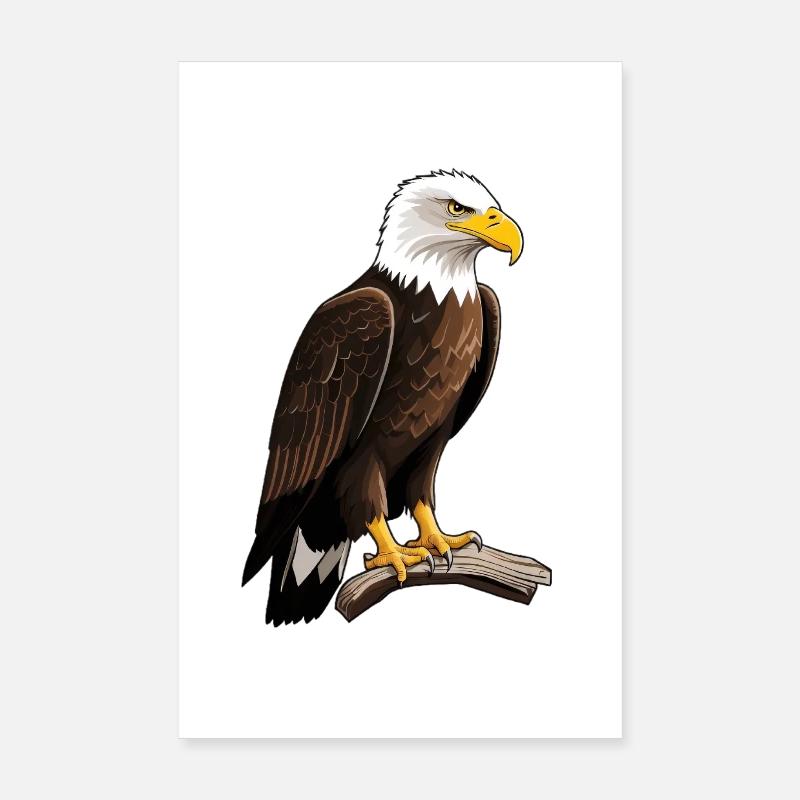 Imperial eagle on branch Poster 8" x 12" (20x30 cm)
