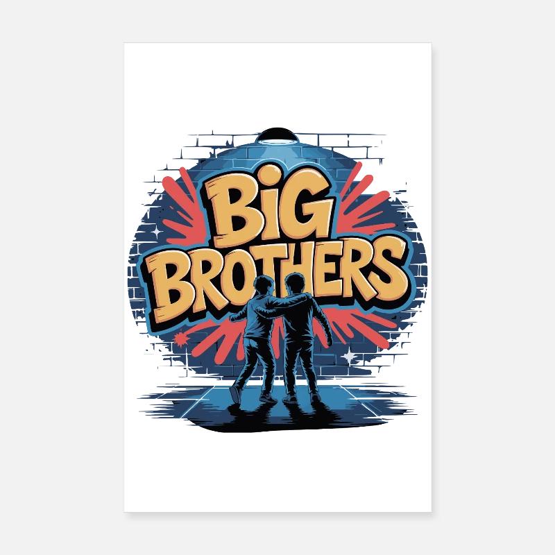 Duo de graffitis Big Brothers Poster 20 x 30 cm