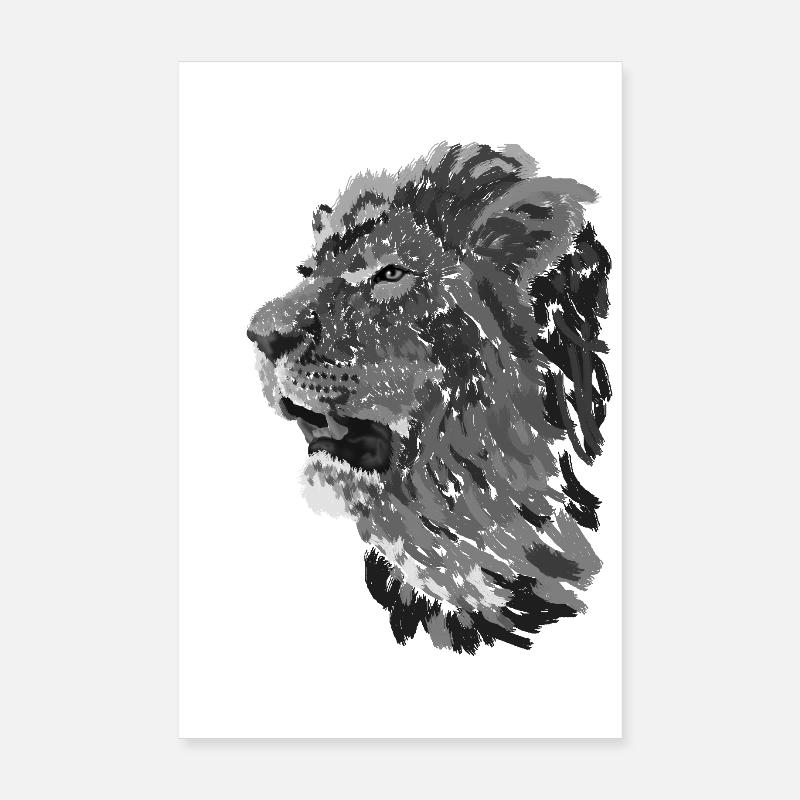 Lion Poster 20 x 30 cm