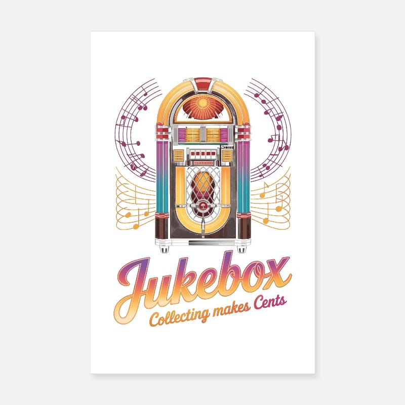 Collectionneurs de juke-box La collection de juke-box rapporte des centimes Poster 20 x 30 cm