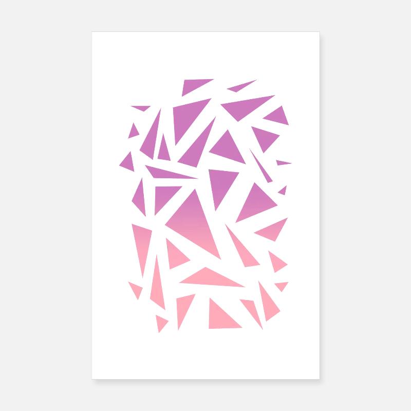Triangle Pattern - Purple Pink Poster 8" x 12" (20x30 cm)