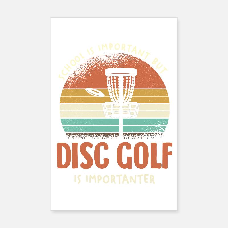 Retro Disc Golf Is Important Poster 20x30 cm