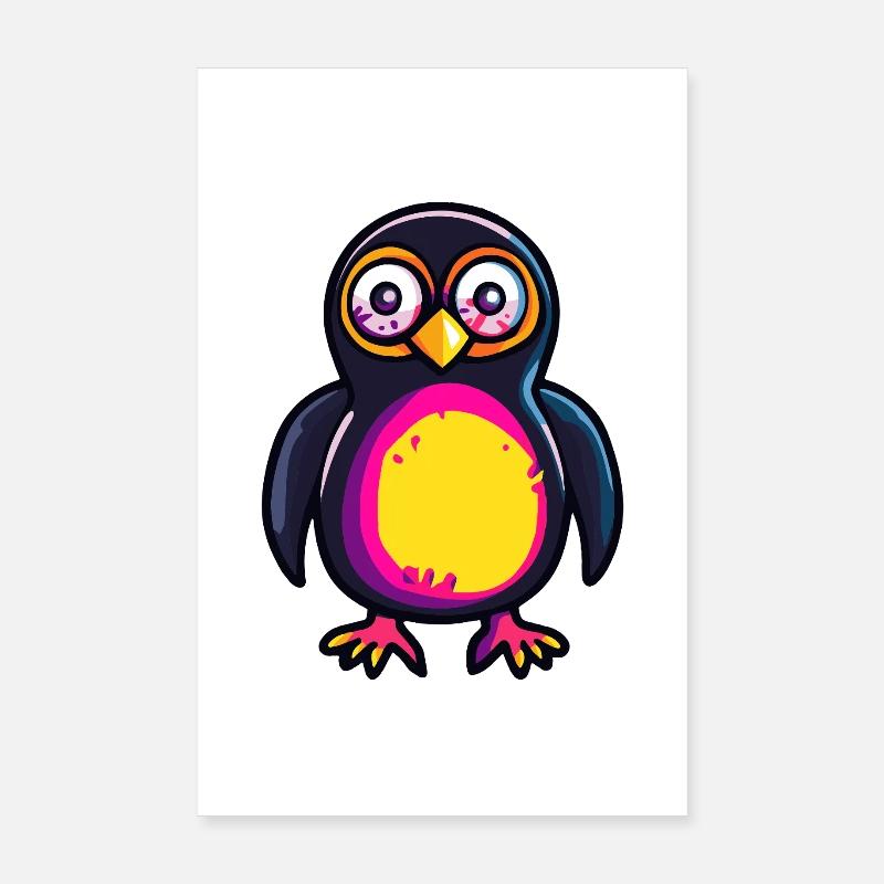 Pingouin Halloween Zombie Poster 20 x 30 cm