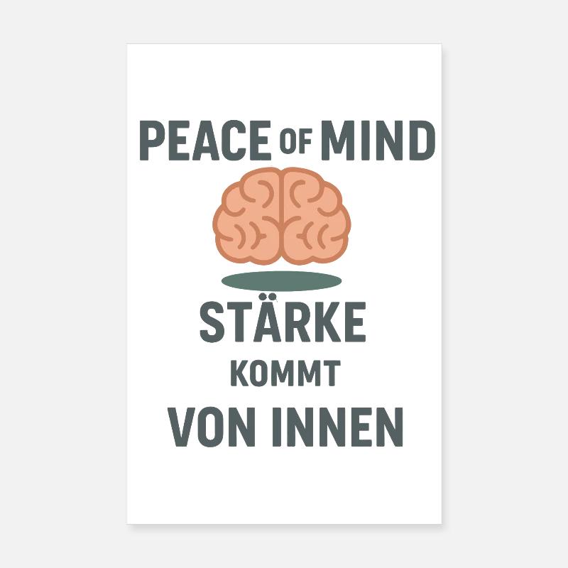 Peace of Mind – Strength comes from within Mindset Poster 8" x 12" (20x30 cm)