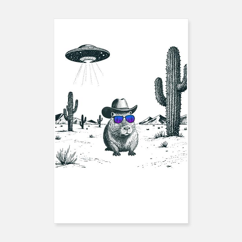 Capybara du désert Poster 20 x 30 cm